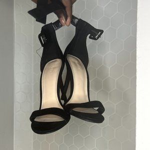 Forever 21 Size 7.5 Open Toe Sexy Stiletto Pencil Heels Black